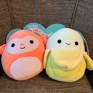 🆕 squishmallows duo - Elton the monkey / Junie the banana
